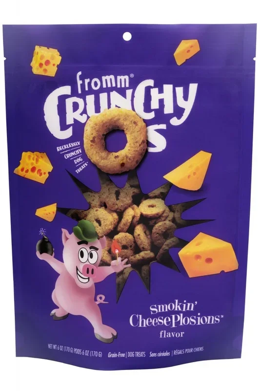 Fromm Grain Free Crunchy Os® Smokin’ CheesePlosions® Flavor 6oz bag of Dog Treats