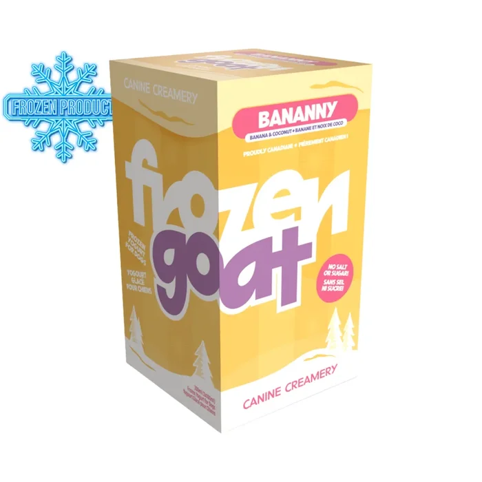 Frozen Dog Treat – Creamery Goat Yogurt – Bananny