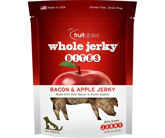 Fruitables – Whole Jerky Bites Bacon & Apple Dog Treats