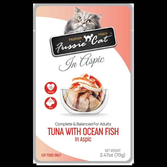 Fussie Cat Tuna with Ocean Fish in Aspic Cat Food