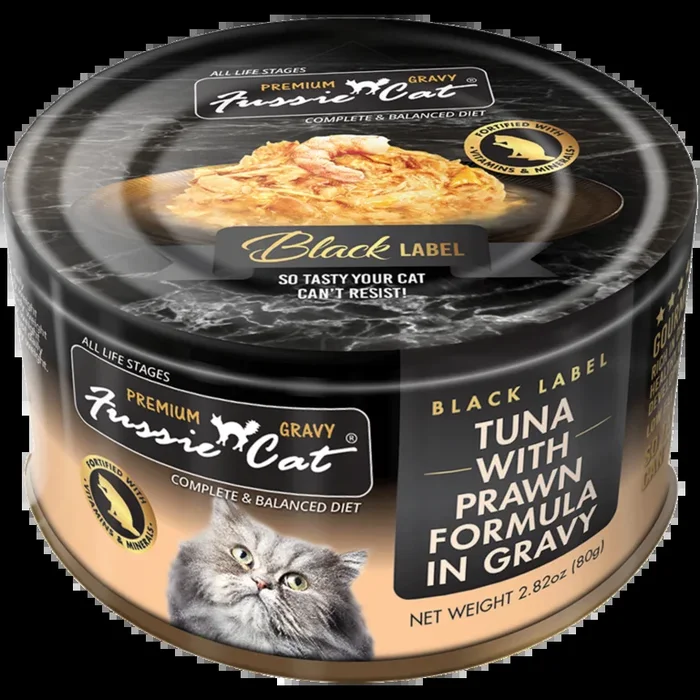 Fussie Cat Tuna With Prawn Formula in Gravy 2.82-oz, Wet Cat Food, Case Of 24