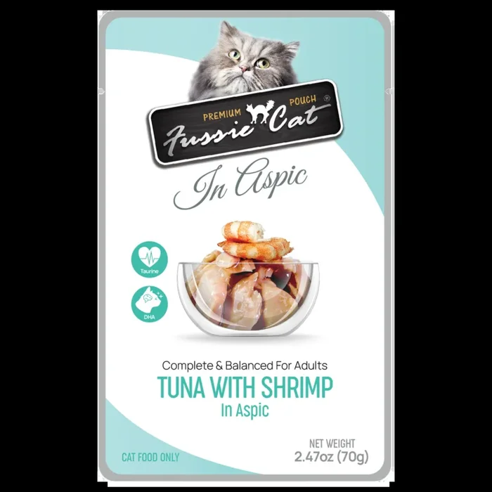 Fussie Cat Tuna with Shrimp in Aspic Cat Food