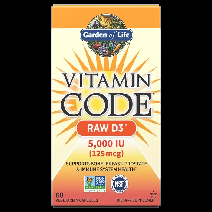 Garden of Life Vitamin Code Raw D3, 60 Count