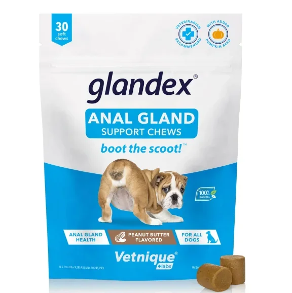 Glandex Anal Gland Support Soft Chews Peanut Butter 30ct