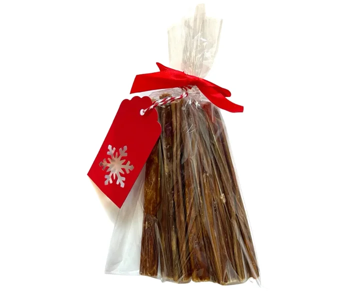 GoBelly’s Holiday Beef Gullet Sticks 6″ (10-Pack) – Gift-Ready Natural Chews