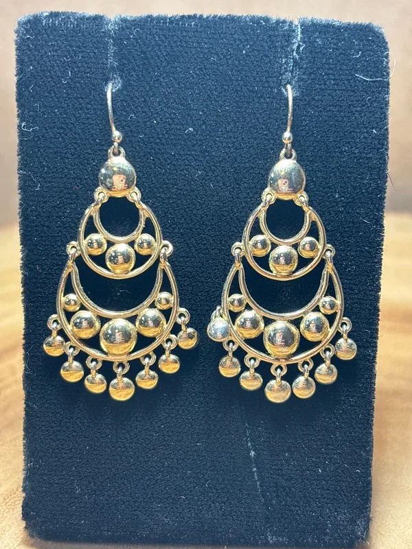 Gold Tone Chandelier Earrings