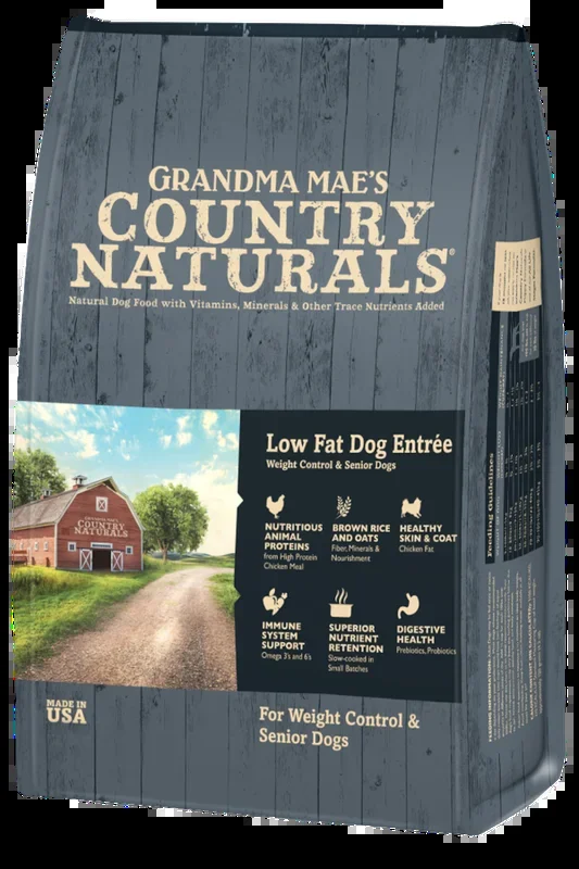 Grandma Mae’s Country Naturals Low Fat Entrée with Meat & Brown Rice Dry Dog Food