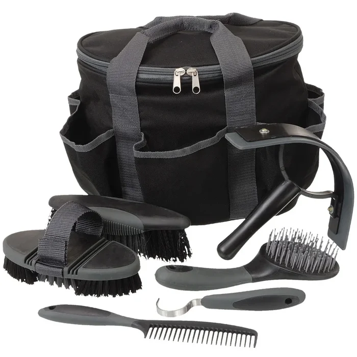 Great Grips 6 Piece Horse Grooming Kit with Bag