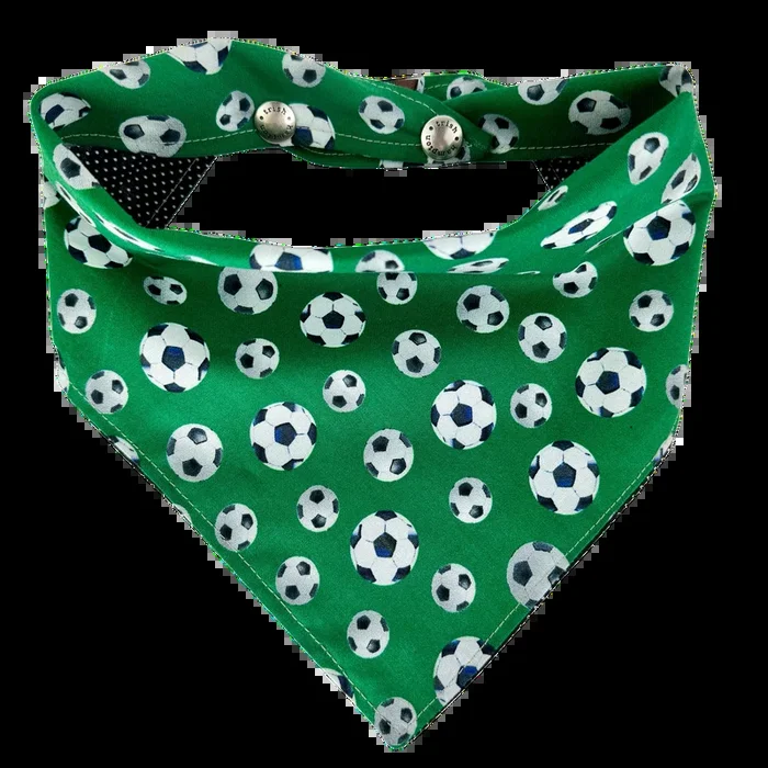Green Soccer Ball Dog Bandana – 1032