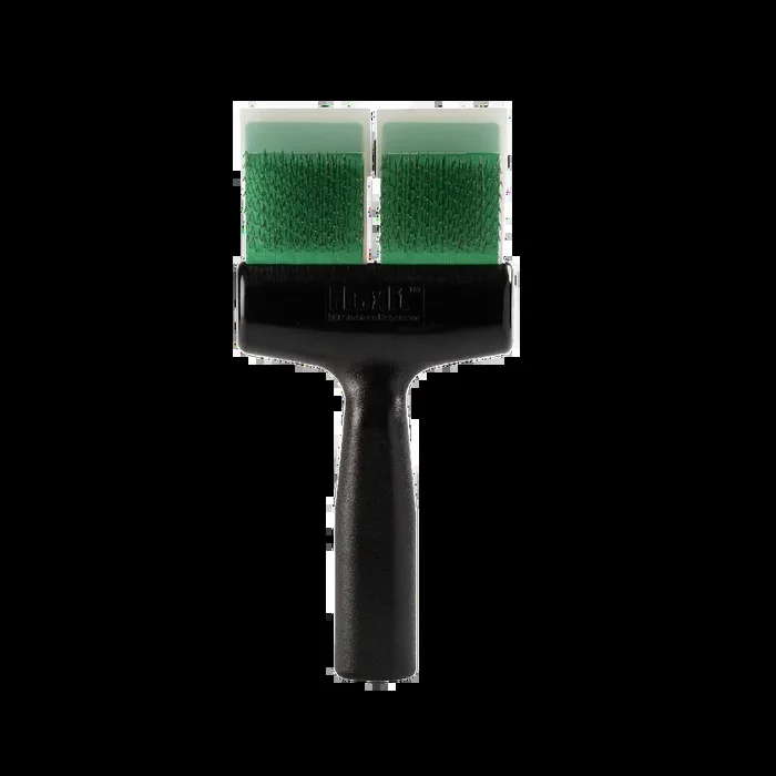 Green Soft Flex Finishing Twin Double Brush by FlexIt