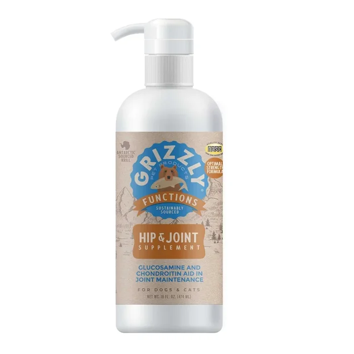 Grizzly Joint Aid – Liquid Hip and Joint Supplement for Dogs and Cats