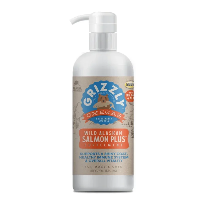 Grizzly Pet Products Salmon Oil for Cats & Dogs 16oz