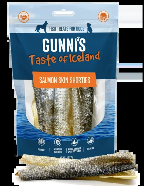 Gunnis Salmon Skin Shorties Dog Treats