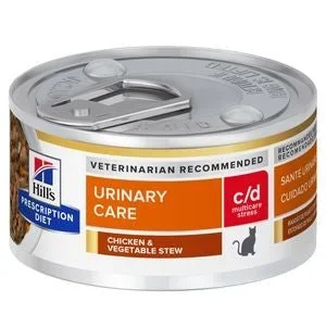 Hill’s Prescription Diet c/d Multicare Stress Urinary Care Chicken & Vegetable Stew Canned Cat Food, 2.9 oz
