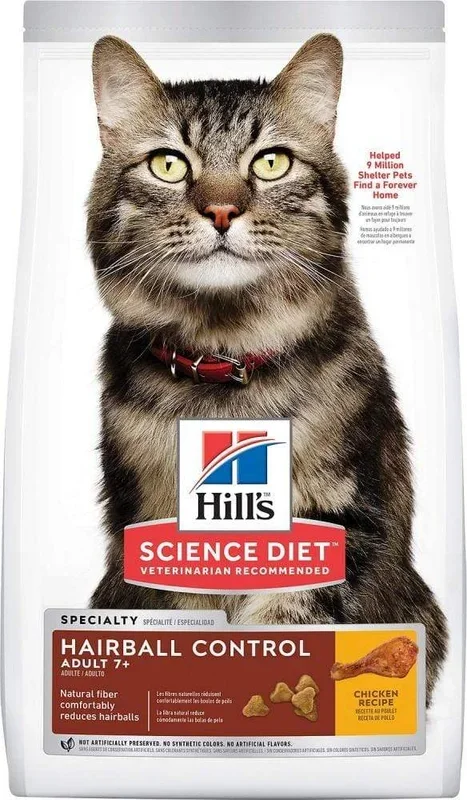 Hill’s Science Diet Adult 7+ Hairball Control Chicken Recipe Dry Cat Food