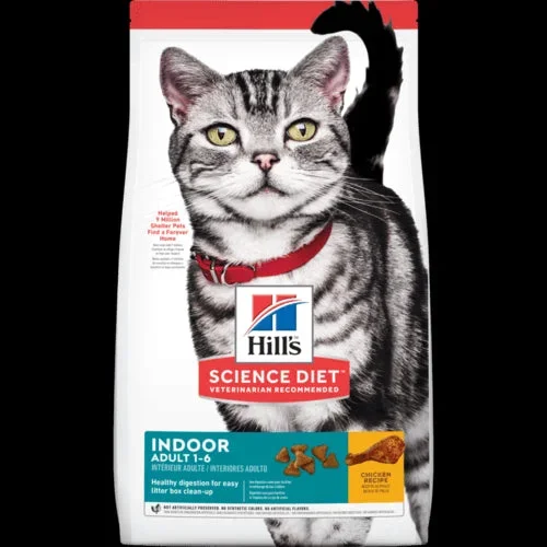 Hill’s Science Diet Adult Indoor Dry Cat Food – Chicken – 15.5lb Bag