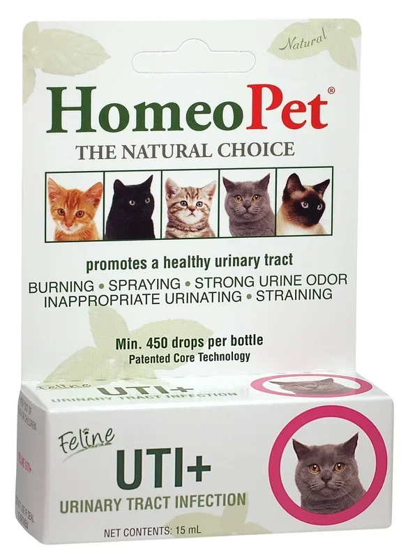Homeopet Feline UTI+ Urinary Supplement for Cats, 15 mL