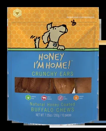 Honey I’m Home Buffalo Crunchy Ears Dog Chew