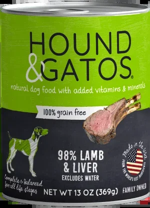 Hound & Gatos 98% Lamb & Lamb Liver Canned Dog Food