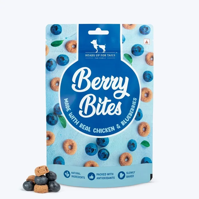 HUFT Berry Bites Real Chicken & Blueberries Dog Treats