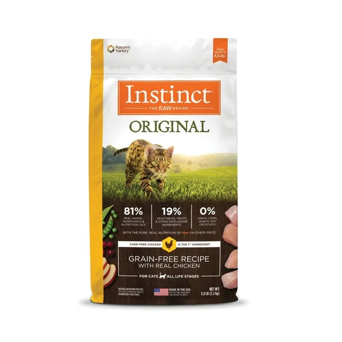 Instinct Original Grain Free Dry Cat Food – Chicken – 5lb Bag