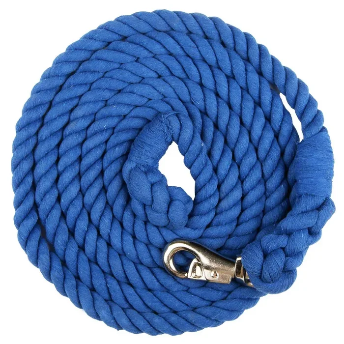 Jeffers Colorful Cotton Horse Lead Ropes with Nickel-Plated Bull Snap, 10′ L