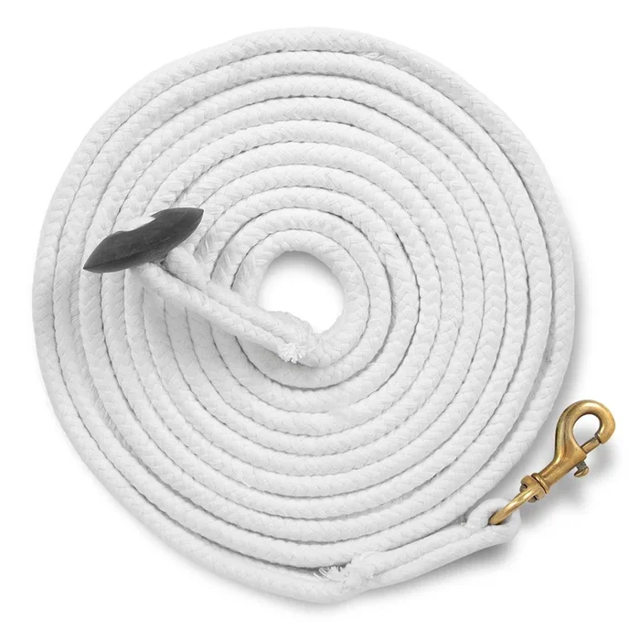 Jeffers Equine Braided Cotton Lunge Line with Rubber Stopper, 25′ L