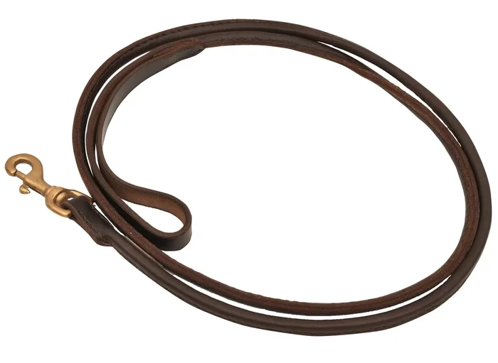 Jeffers Rolled Leather Dog Leash with Hand Strap Handle, 6’L