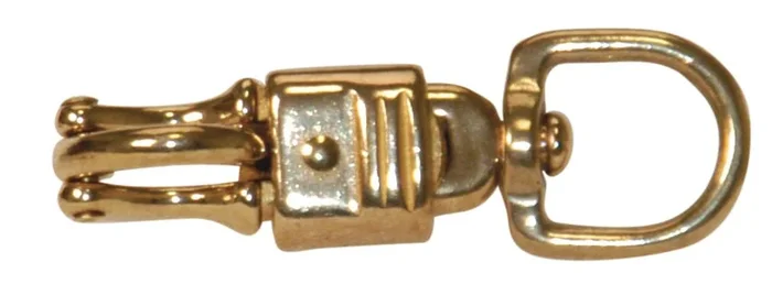 Jeffers Round Eye Brass Panic Snap, 3/4″ x 3-5/8″