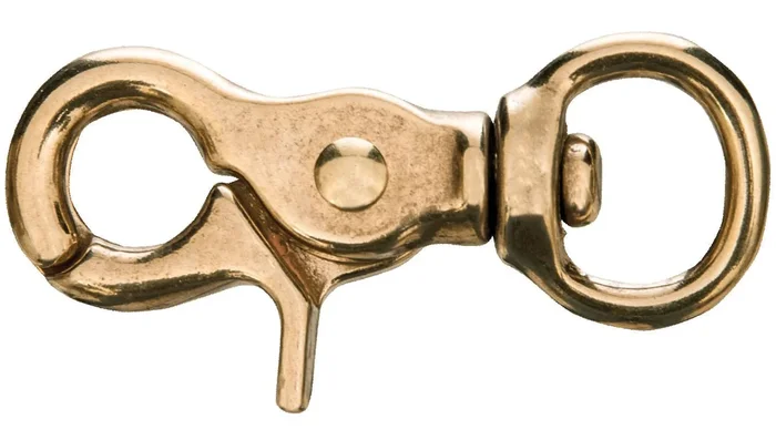 Jeffers Solid Brass Trigger Snap with Round Swivel Eye, 5/8″ x 2-3/4″