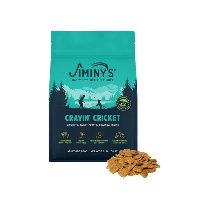 Jiminy’s Cravin’ Cricket Sustainably Sourced Dog Food