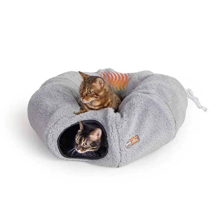 K&H Thermo-Kitty Heated Cat Tunnel – Indoor Heated Cat Bed and Play Tunnel with Machine Washable Pillow