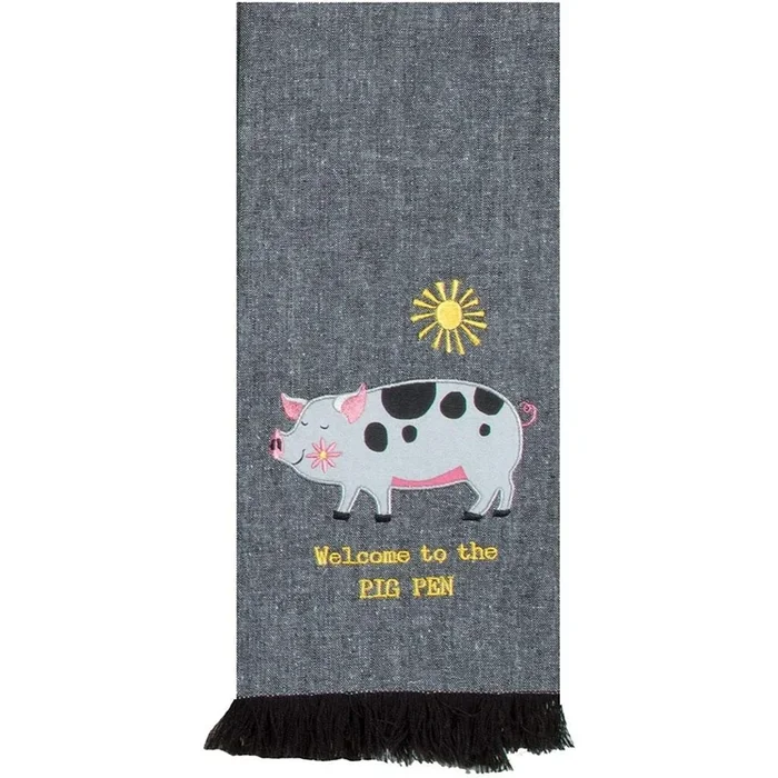 Kay Dee Designs – Farm Charm Pig Tea Dish Towel Oklahoma Decor & Cutting Boards