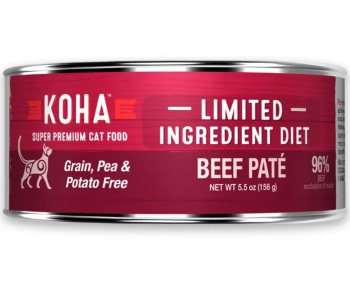 KOHA – Limited Ingredient Diet – All Breeds, Adult Cat Beef Paté Recipe Canned Cat Food