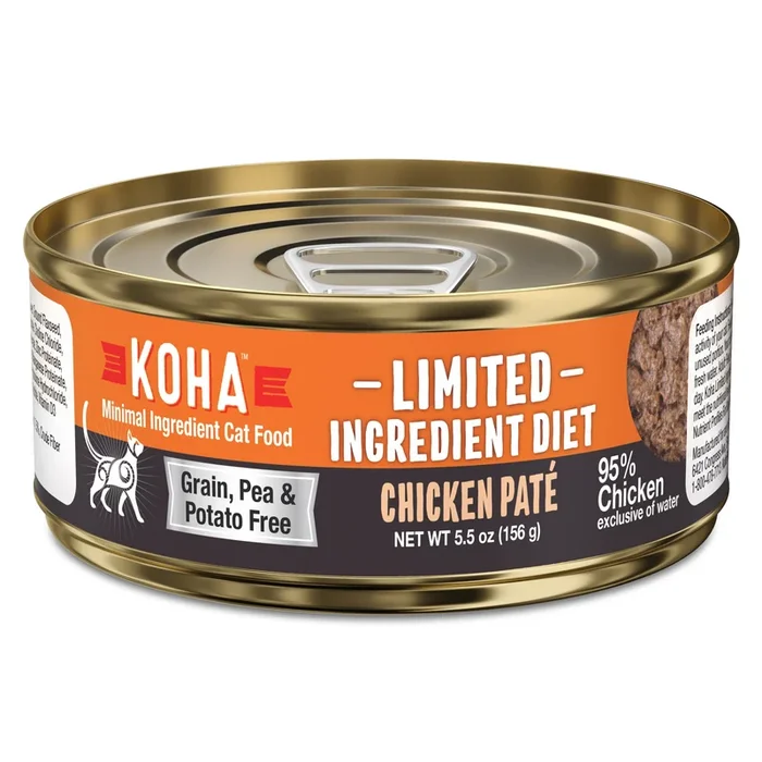 KOHA – Limited Ingredient Diet – All Breeds, Adult Cat Chicken Paté Recipe Canned Cat Food