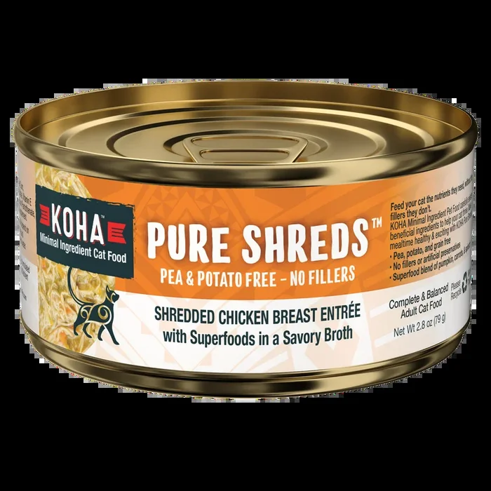 KOHA Cat Pure Shredded Chicken 2.8oz