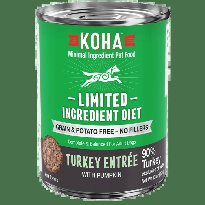 KOHA Grain & Potato Free Limited Ingredient Diet Turkey Entree with Pumpkin Canned Dog Food