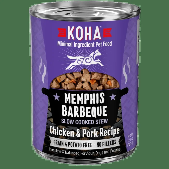 KOHA Grain & Potato Free Memphis Barbecue Slow Cooked Stew with Chicken & Pork Canned Dog Food