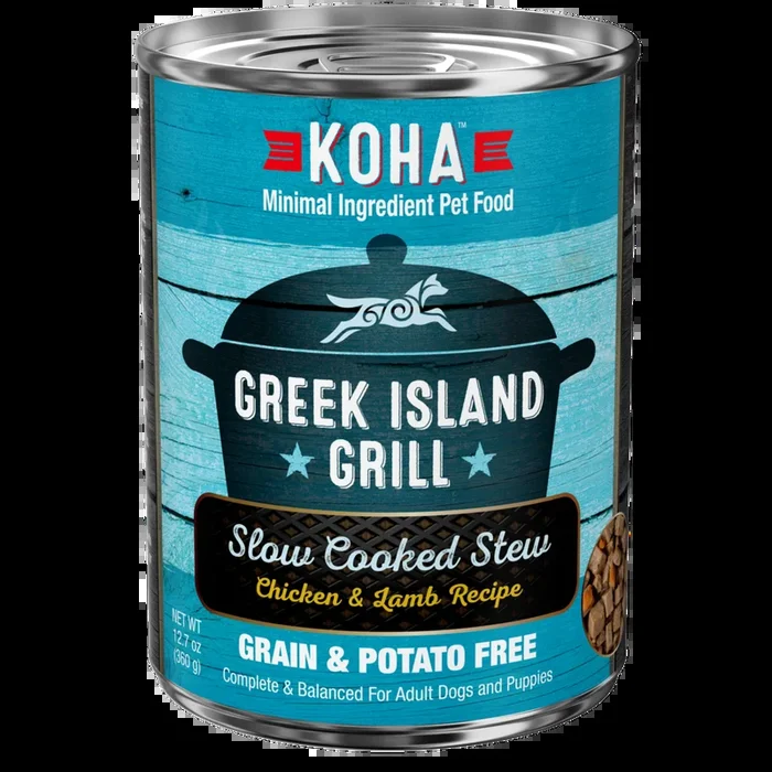 Koha Greek Island Grill Slow Cooked Stew Chicken and Lamb for Dogs