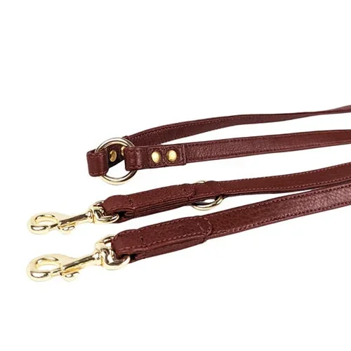 Le Dog Company – Longline Hands-Free Leather Dog Leash- Cognac Brown