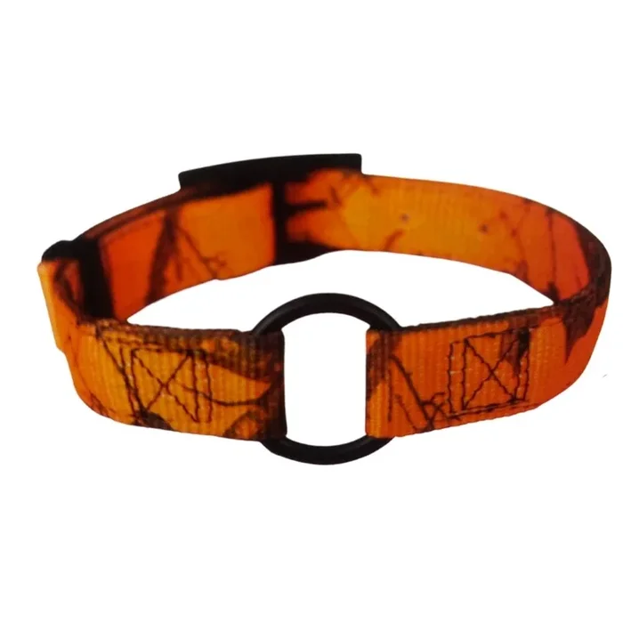 Leather Brothers – Collar Nylon Double Thick Blaze Camo With Center Ring