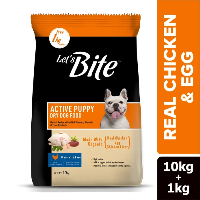Let’s Bite Active Puppy Chicken Dog Dry Food