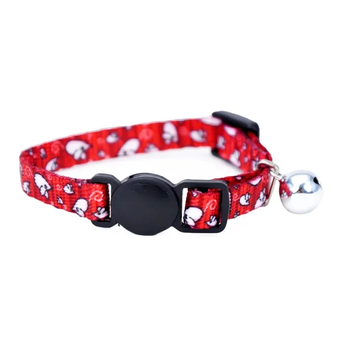 Li’l Pals 5/16″ Adjustable Breakaway Kitten Collar – Red Mice
