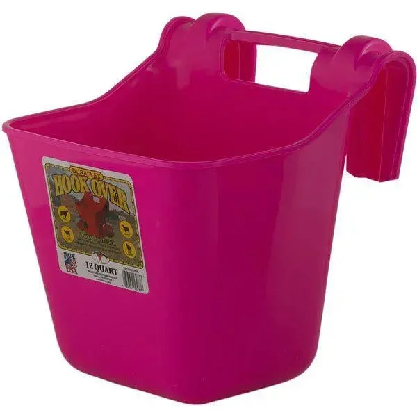 Little Giant Hook Over Portable Feeder 12 Quart, Hot Pink