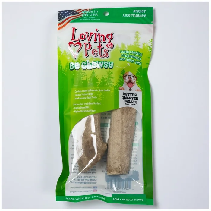 Loving Pets® Be Chewsy Antler Alternative Dog Chew – 2 Pack
