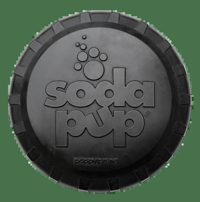 Magnum Bottle Top Flyer Ultra Durable Rubber Retrieving Frisbee – Large – Black