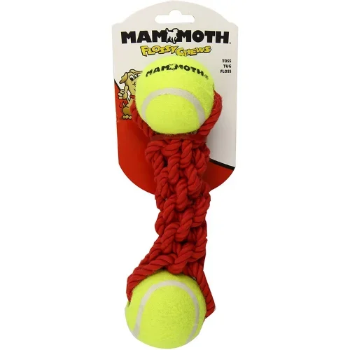 Mammoth – Braided Bone with Two Tennis Balls Dog Toy