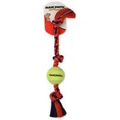 Mammoth Flossy Chew Mini 11″ 3 Knot w/ Tennis Ball Tug Toy
