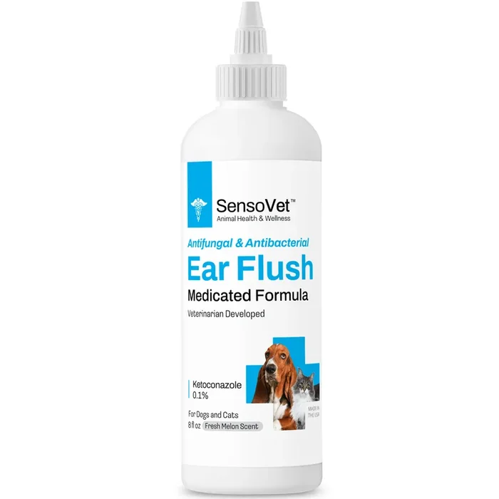 Medicated Ear Flush for Dogs & Cats – 8oz