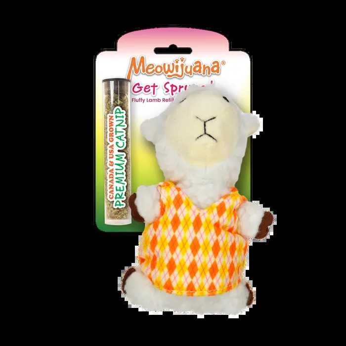 Meowijuana Get Sprung Refillable Lamb Cat Toy